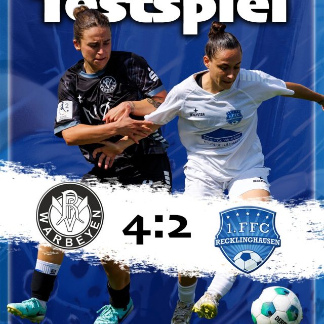 🔙 Warbeyen 🆚 1.FFC
Am Ende stand eine 2:4-Niederlage im Testspiel beim Zweitligisten @warbeyen.frauen (Kleve) auf der Anzeigetafel.
Angesichts des schlechten Starts in diese Partie mit einem 3:0 für den VfR Warbeyen bereits nach 21 min, endete das Spiel noch sehr versöhnlich.
Unsere Frauen steigerten sich bereits vor der Pause und spielten deutlich sicherer.
Es ging aber mit einem 0:3-Rückstand in die Kabine.
Mit der richtigen Halbzeit-Ansprache durch unser Trainerteam Sebastian Middeke und Johannes Brune-Gringmuth zeigte sich der FFC in Halbzeit 2 spürbar mutiger und kontrollierte zeitweise sogar den Gegner, der allerdings auch mehrere Wechsel vornahm.
Eine Unaufmerksamkeit führte dann jedoch zum 4:0 für Warbeyen.
Unbeeindruckt davon erspielte sich unser Team zahlreiche Chancen und verkürzte durch Treffer von Hannah Klokkers @hannah.klkkrs und Nick Barnes @nick.brns (11er) zum 2:4.
Angesichts der deutlichen Leistungssteigerung in Halbzeit 2 mit dem entsprechend guten Zweikampfverhalten zeigte sich Middeke trotz der Niederlage zufrieden mit dem Testspiel.
🔜 Jetzt liegt der Fokus auf dem Derby im Westfalenpokal am kommenden Sonntag auf Schalke gegen die @s04frauen.
🔙📸 @ric.baumert
#frauenfussball #testspiel #warbeyen #1ffcrecklinghausen #team #vorbereitung #bele_construction_gmbh #derbystar #mcdonaldsde
@bele_construction_gmbh
@derbystar
@mcdonaldsde