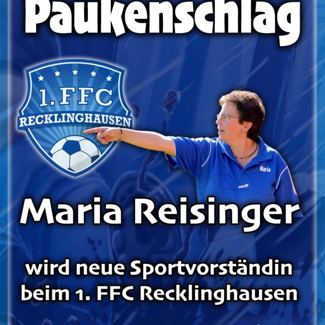 🔝 𝙋𝙖𝙪𝙠𝙚𝙣𝙨𝙘𝙝𝙡𝙖𝙜 im Frauenfußball 💙🤍

Der 1. FFC Recklinghausen gewinnt mit 𝙈𝙖𝙧𝙞𝙖 𝙍𝙚𝙞𝙨𝙞𝙣𝙜𝙚𝙧 eine der prägenden #Persönlichkeiten des Frauen- und Mädchenfußballs in Meppen und im norddeutschen Raum, die zuvor auch beim Fußballverband Niedersachsen tätig war und dort maßgebliche #Impulse setzen konnte.

Reisinger war bis zu ihrem freiwilligen Ausscheiden im Sommer 2025 das Gesicht des Frauenfußballs beim SV Meppen. Über Jahre hinweg prägte sie in unterschiedlichen Funktionen die sportliche Ausrichtung, entwickelte Strukturen weiter und trieb die Professionalisierung entscheidend voran. Ein besonderer Fokus lag dabei auch auf dem nachhaltigen Aufbau im Nachwuchs- und Mädchenbereich. Ihre Arbeit war eng verbunden mit dem kontinuierlichen
sportlichen Aufstieg, der schließlich im Erreichen der 1. Frauenfußball-Bundesliga seinen Höhepunkt fand.

In #Recklinghausen wartet nun die nächste große Aufgabe. Kurzfristig wird Reisinger den sportlichen Leiter Ali Demirönal sowie das Trainerteam um Björn Sobotzki und Claudius Glania in der laufenden Regionalliga-Saison begleiten, um die Mannschaft stabil durch die entscheidende Phase zu führen und einen erfolgreichen Saisonabschluss zu sichern.

Gleichzeitig richtet sich der Blick bereits nach vorne: #Gemeinsam mit den Verantwortlichen wird sie eine schlagkräftige Mannschaft für die kommende Saison formen. Ziel ist es, beim Start der ab der Saison 2027/28 neu geschaffenen 3. Bundesliga der Frauen sofort dabei zu sein – ein ambitioniertes Projekt, das konsequente Planung und sportliche Qualität vereint.

Darüber hinaus wird Reisinger perspektivisch die konzeptionelle Weiterentwicklung des Gesamtvereins begleiten. Im #Fokus stehen dabei der Aufbau nachhaltiger Strukturen sowie die
langfristige Stärkung des Vereins im Frauen- und Mädchenfußball.

Mit dieser Personalie setzt der 1. FFC Recklinghausen ein starkes Signal für Aufbruch, Ambition und eine klare sportliche Zukunft.

🤝 Willkommen Maria beim FFC 💙🤍
