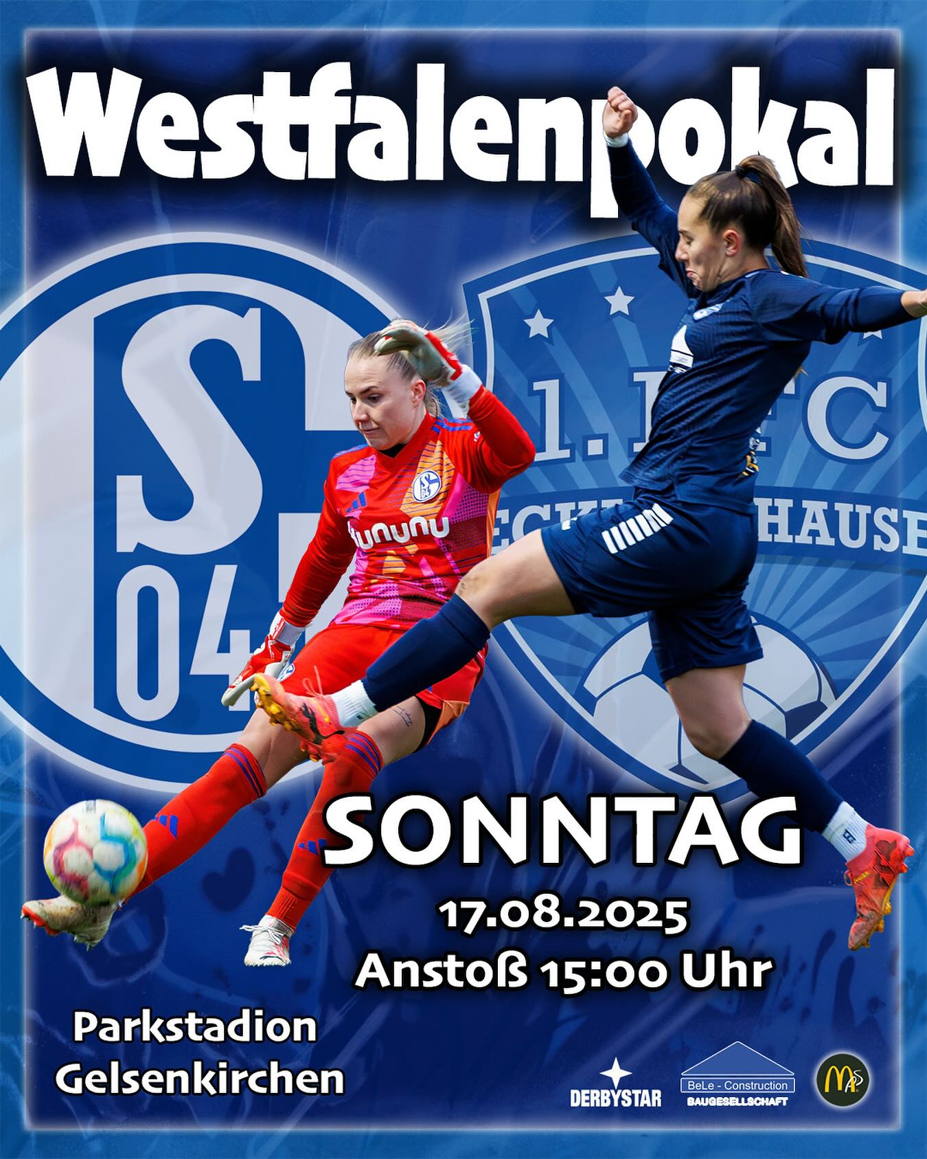 🔥🔥 𝗣𝗼𝗸𝗮𝗹-𝗞𝗿𝗮𝗰𝗵𝗲𝗿 S04 | FFC 💙🤍
Am Sonntag 17.08. ist es nun soweit.
🔜 1. Runde im Westfalenpokal
⚽️ Anstoß 15 Uhr
📌 Parkstadion auf Schalke
👋🏻 Es wird ein #Fussballfest in 💙🤍.
Lasst es euch nicht entgehen.
Kommt vorbei und puscht unseren 1. FFC,
die Mädels freuen sich auf euch und geben alles für einen #Auswärtssieg und ein Weiterkommen im Pokal.
📸 @ric.baumert
🙏 @bele_construction_gmbh
@derbystar
@mcdonaldsde
#recklinghausen #nurderffc #team #frauenfussball #parkstadion #derby #auswärtssieg #soccer #westfalenliga #regionalliga #westfalenpokal #bele_construction_gmbh #derbystar #mcdonaldsde