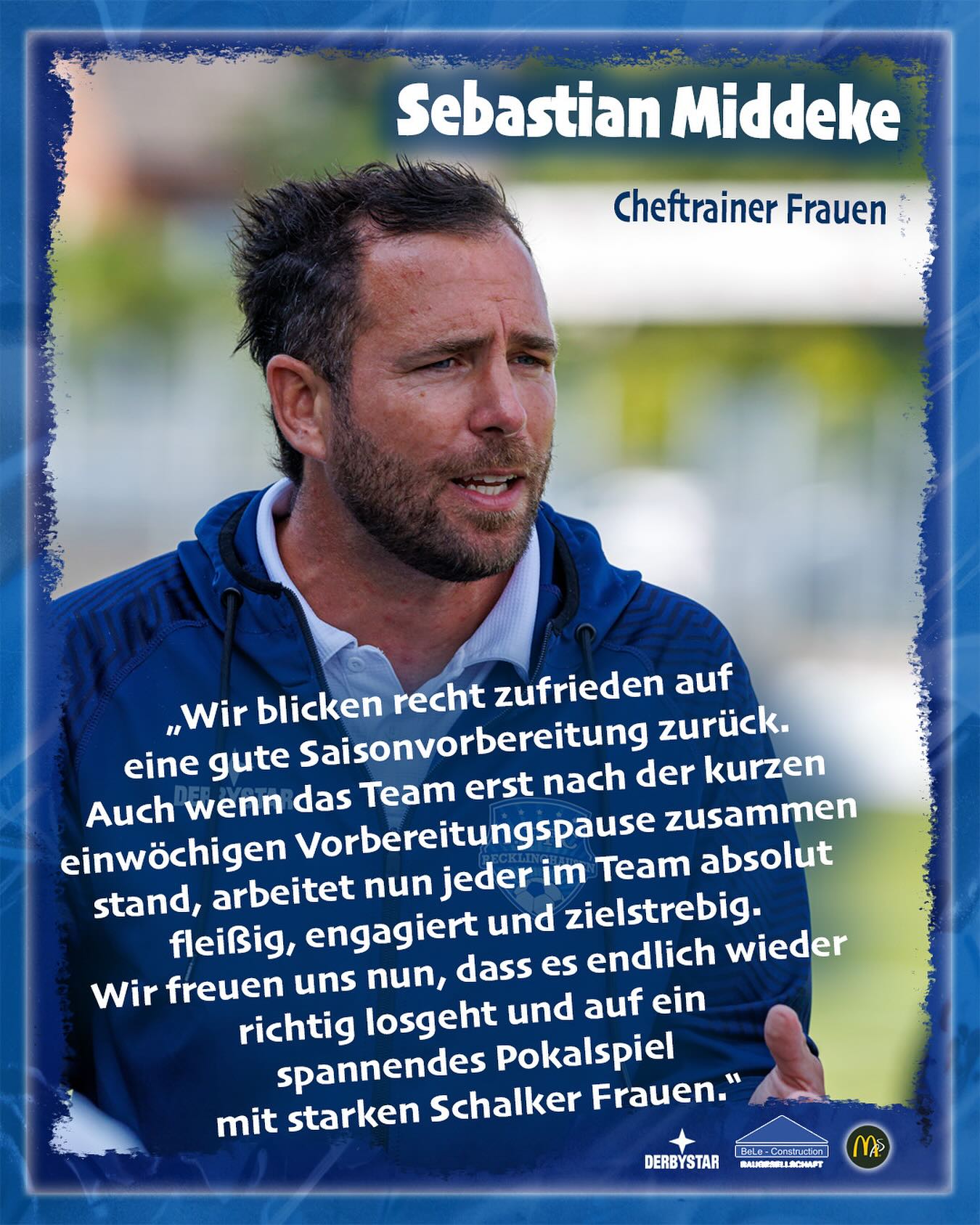 🔥 Spannung steigt, wir sind bereit 💪🏼
🎤 unser Cheftrainer meldet sich zu Wort
Liebe FFC-Freundinnen und Freunde … die Frauen starten am Sonntag in die Pflichtspiele … es geht zu den @s04frauen ins Parkstadion.
Seid dabei und unterstützt unsere Mädels in blau und weiß 💙🤍
🔜Sonntag, 17.08.
⚽️Anstoß 15 Uhr
#frauenfussball #1ffcrecklinghausen #nurderffc #regionalliga #recklinghausen #cheftrainer #motivation
@bele_construction_gmbh
@derbystar
@mcdonaldsde