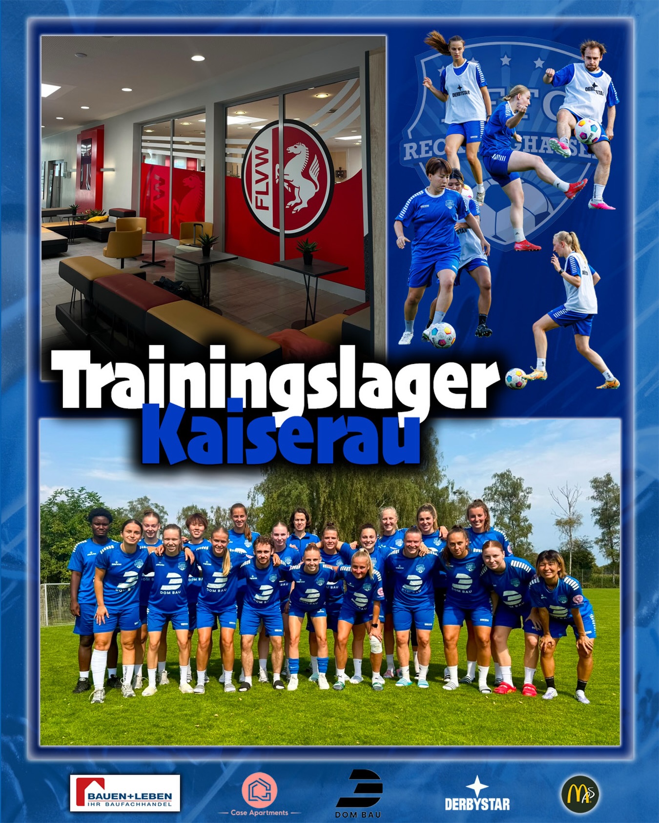 💙🤍 𝙏𝙧𝙖𝙞𝙣𝙞𝙣𝙜𝙨𝙡𝙖𝙜𝙚𝙧 𝙁𝙧𝙖𝙪𝙚𝙣 𝙄 💯

Kurz vor dem Start der Regionalliga Saison 26/27 holte das Trainerteam unsere Frauen für ein dreitägiges Trainingslager ins Sportcentrum Kaiserau.

@caseapartments 
@dombaugmbh 
@bauenundleben
@mcdonaldsde
@derbystar